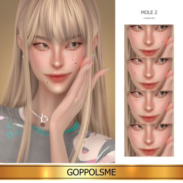 Alpha GPME GOLD MoleSet 02 by simsfinds - The Sims 4 Custom Content