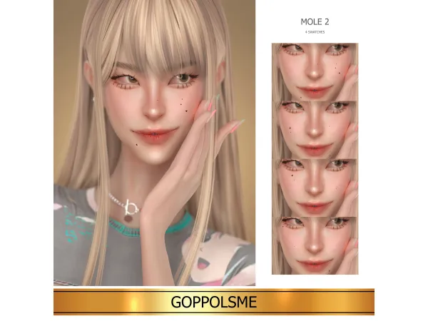 Alpha GPME GOLD MoleSet 02 by GoppolsMe - The Sims 4 Custom Content