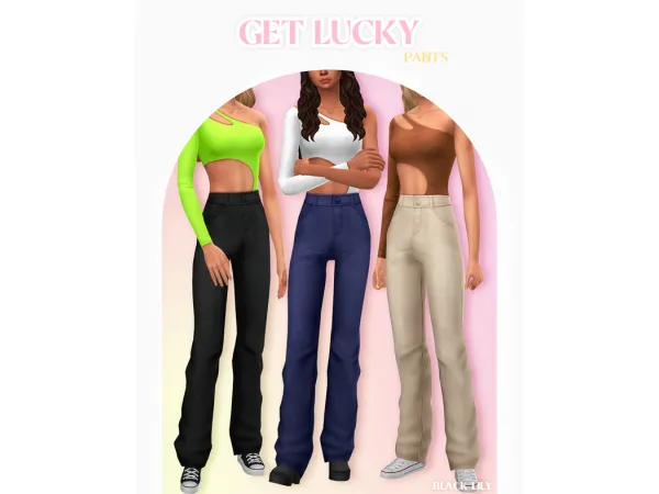 Maxis Match Get Lucky Pants by Black Lily - The Sims 4 Custom Content