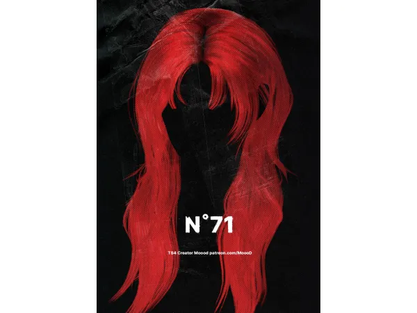 Alpha MoooD Hair N71 by MoooD - The Sims 4 Custom Content