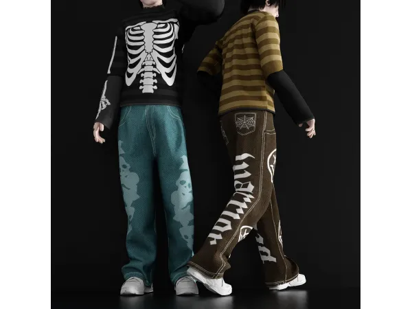 Alpha DRIPING WORLDWIDE OUTFIT - The Sims 4 Custom Content