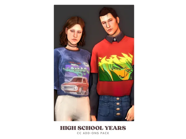 Maxis Match High School Years Add Ons Part 2 by adrienpastel Update - The Sims 4 Custom Content