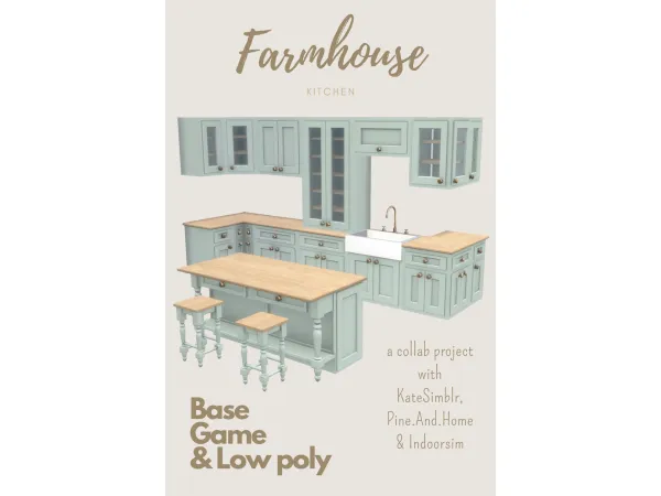 Maxis Match Farmhouse Kitchen Pt3 by Sims4Luxury - The Sims 4 Custom Content