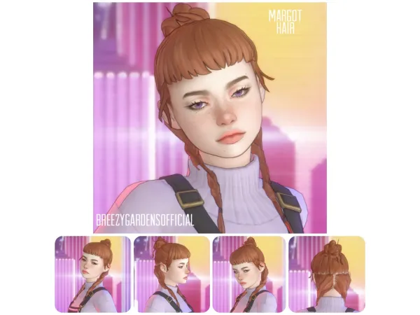Maxis Match Margot Hair V1 - The Sims 4 Custom Content