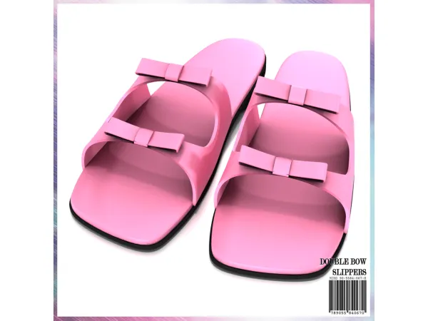 Alpha Double Bow Slippers - The Sims 4 Custom Content