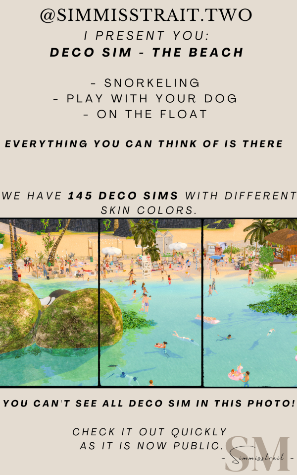 Maxis Match 05 The Beach Deco Sim by simsfinds - The Sims 4 Custom Content