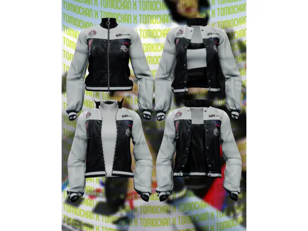 Alpha VALENTINE'S COUPLE RACING JACKET TOMIOCHAN - The Sims 4 Custom Content