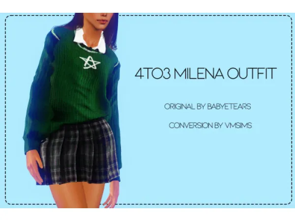 4to3 Milena Outfit by VMSims - The Sims 3 Custom Content