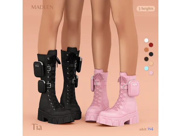 Maxis Match Tia Boots by Madlen - The Sims 4 Custom Content