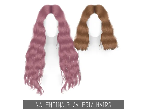 Alpha VALENTINA VALERIA HAIRS - The Sims 4 Custom Content