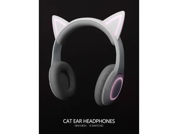 Alpha Cat Ear Headphones by RONA_SIMS - The Sims 4 Custom Content