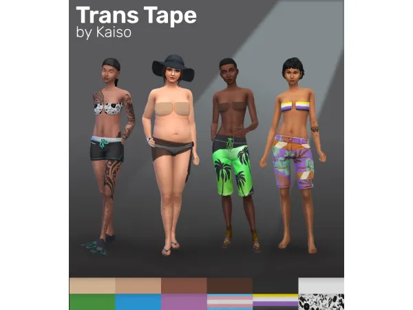 Maxis Match Functional Trans Tape by Kaiso - The Sims 4 Custom Content