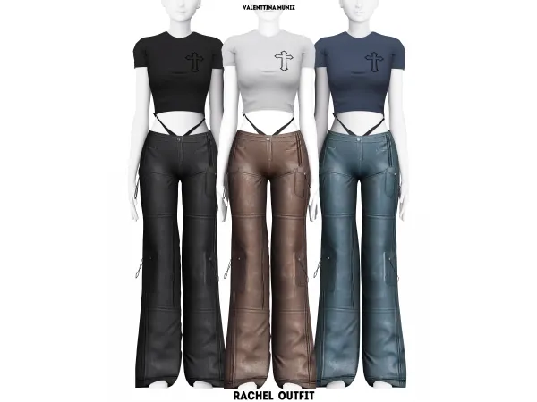 Alpha Rachel Outfit by Valenttina Muniz - The Sims 4 Custom Content