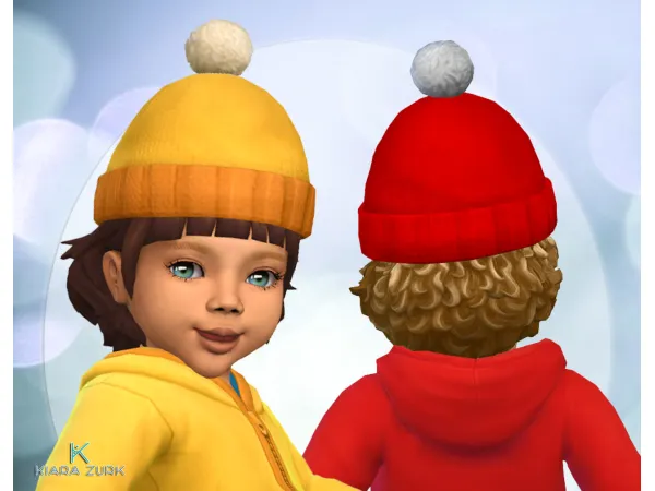Maxis Match Pom Pom Beanie by Kiara Zurk - The Sims 4 Custom Content