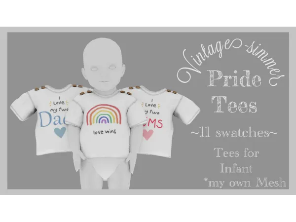 Alpha ˏˋPride tees ˎˊ simmer by Vintage - The Sims 4 Custom Content