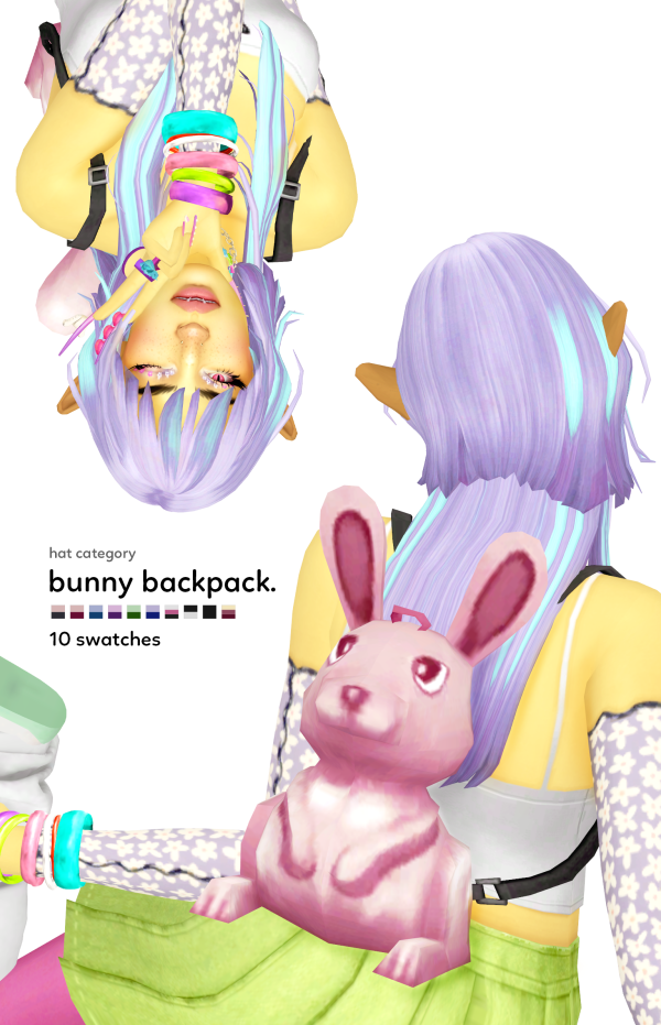 Maxis Match bunny backpack by simsfinds - The Sims 4 Custom Content