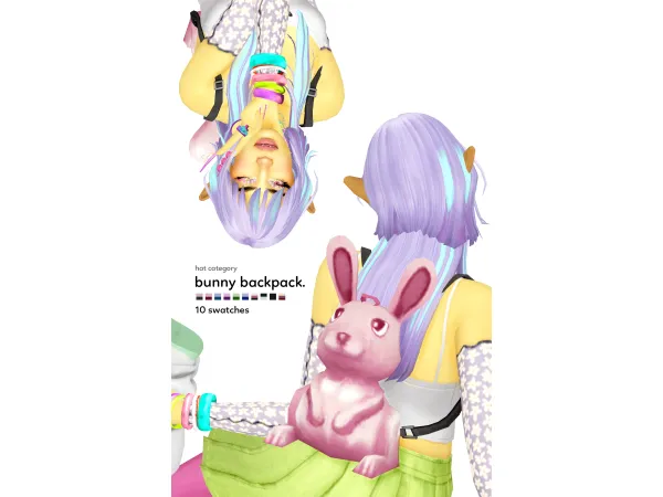 Maxis Match bunny backpack by nsves - The Sims 4 Custom Content