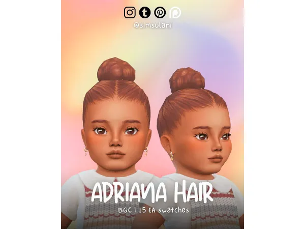 Maxis Match Adriana Hair Free by Simsulani - The Sims 4 Custom Content