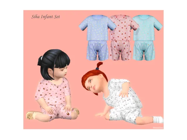 Alpha Siha Infant Outfit Set - The Sims 4 Custom Content