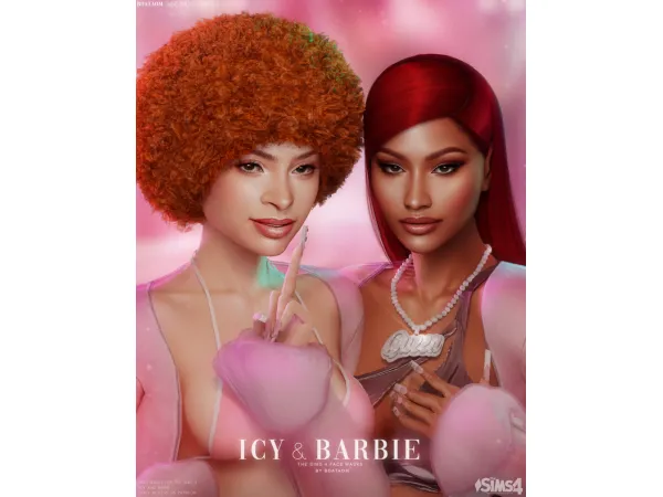 Alpha ICY AND BARBIE FACE MASK AND SIMS by BoatAom - The Sims 4 Custom Content
