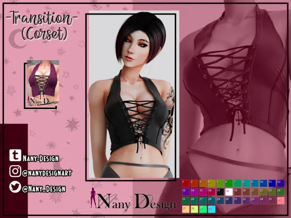 Alpha Transition (Corset) by Nany Design - The Sims 4 Custom Content