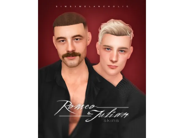 Alpha ROMEO JULIAN skins OVERLAYS - The Sims 4 Custom Content