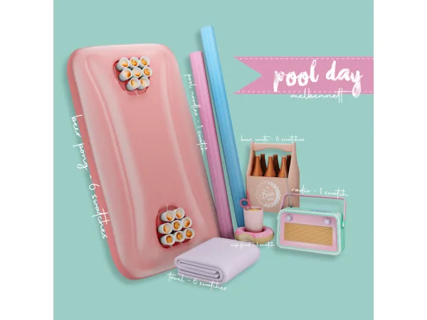 Mix Pool Day Collection - The Sims 4 Custom Content