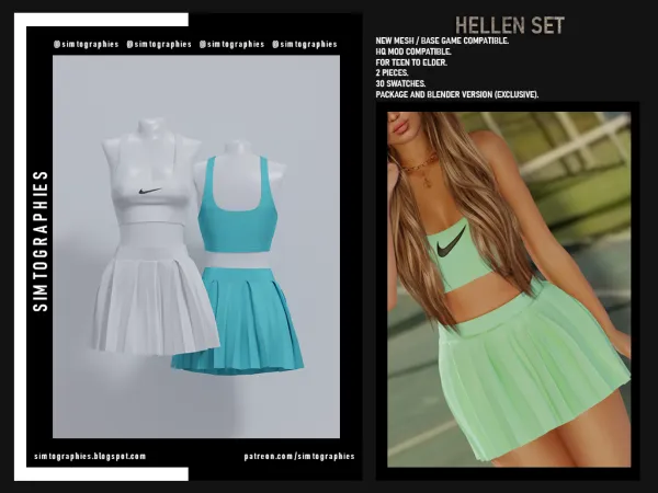 Alpha Hellen Set - The Sims 4 Custom Content