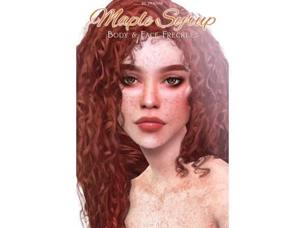 Mix MAPLE SYRUP Body Face Freckles by pralinesims Update - The Sims 4 Custom Content