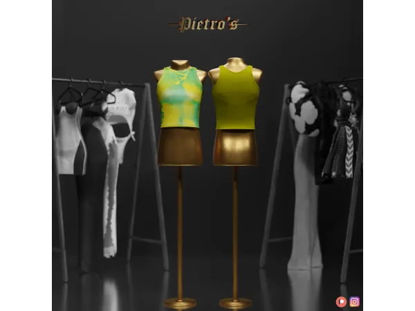 Alpha Alex's Thermographic Top (Male Female) by Pietro's - The Sims 4 Custom Content