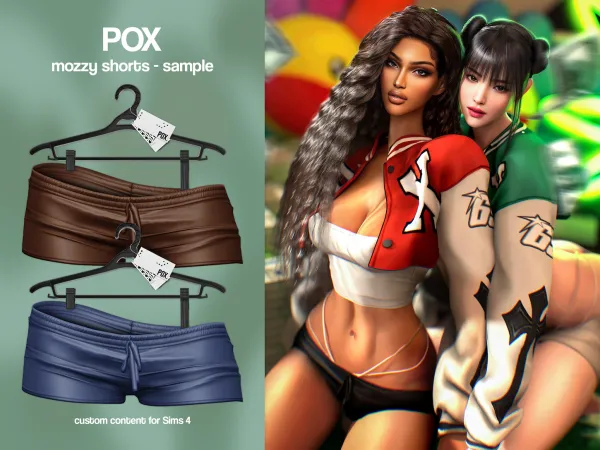 Alpha POX Mozzy Shorts Sample - The Sims 4 Custom Content