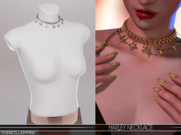 Alpha Harley necklace - The Sims 4 Custom Content