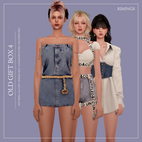 Alpha [RIMINGS] OLD GIFT BOX 4 by simsfinds - The Sims 4 Custom Content