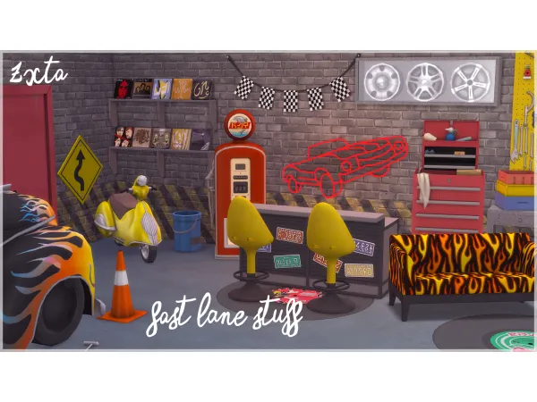 Maxis Match to Fast Lane Stuff Pack by Zx_Ta - The Sims 4 Custom Content