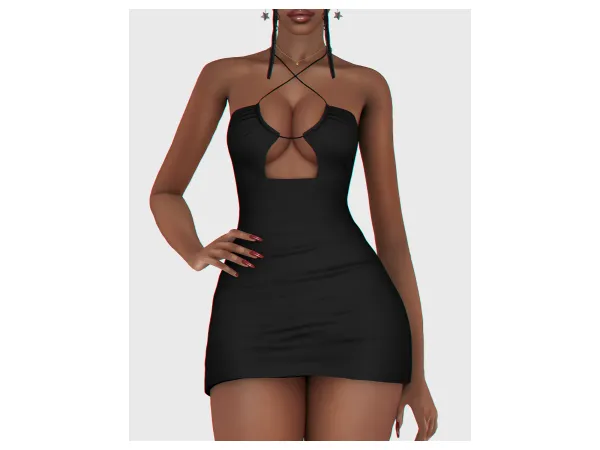 Alpha Brynn Short Dress by BackTrack - The Sims 4 Custom Content