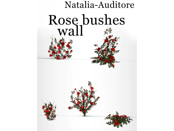 Maxis Match Roses on wall Auditore by Natalia - The Sims 4 Custom Content
