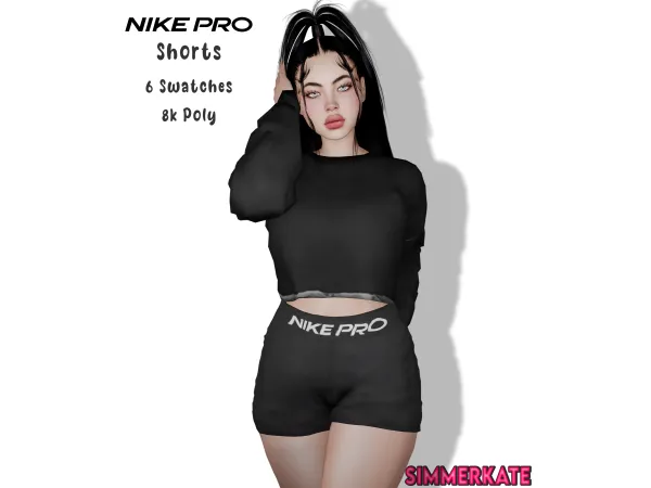 Alpha Nike Pro Shorts - The Sims 4 Custom Content