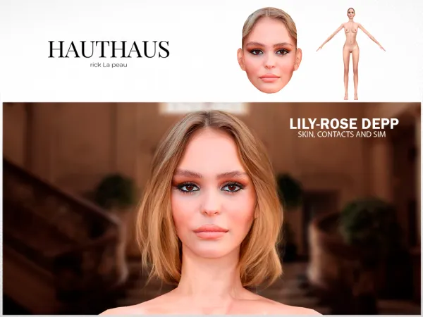 Alpha Lily Rose Depp Skin and Sim for (Super Real) by Hauthaus - The Sims 4 Custom Content
