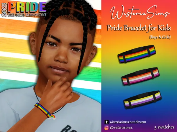 Alpha CELEBRATE PRIDE 2023 Accessories for your Kids - The Sims 4 Custom Content