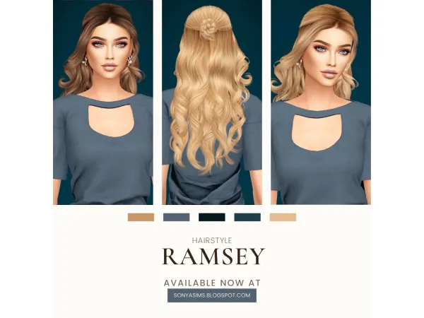 Alpha Ramsey Hair NOW PUBLIC by SonyaSims - The Sims 4 Custom Content