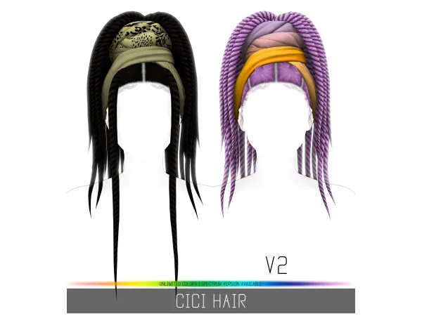 Alpha CICI HAIR by Simpliciaty - The Sims 4 Custom Content
