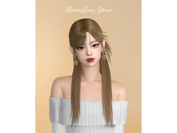Alpha SIMS4 HAIR Merveilleux - The Sims 4 Custom Content