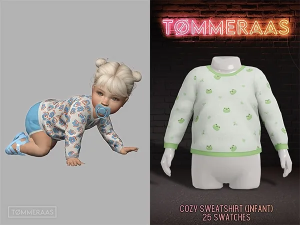Alpha TØMMERAAS Cozy Sweatshirt (Infant) (53) - The Sims 4 Custom Content