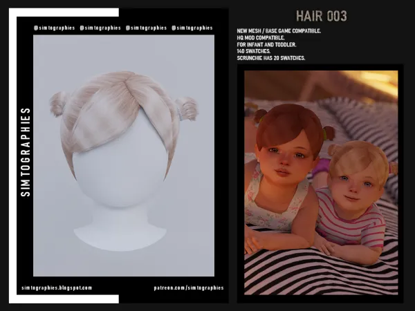 Alpha Hair 003 - The Sims 4 Custom Content