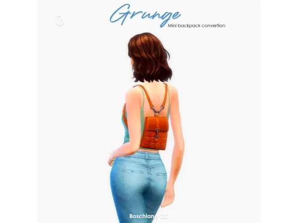 Maxis Match GRUNGE MINI BACKPACK - The Sims 4 Custom Content