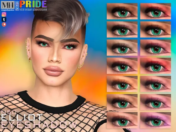 Alpha Elliot Eyeshadow N50 - The Sims 4 Custom Content