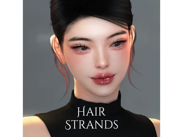 Alpha Hair Strands Set 1 [Updated Please Redownload] by Chih - The Sims 4 Custom Content