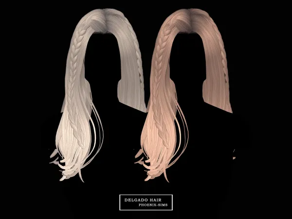 Alpha Delgado Hair - The Sims 4 Custom Content