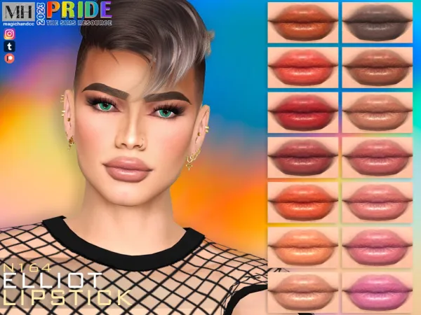 Alpha Elliot Lipstick N164 - The Sims 4 Custom Content