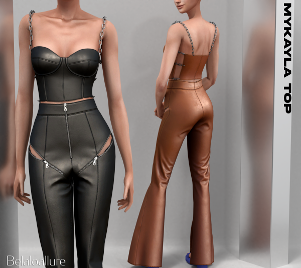 Alpha Mykayla Top by simsfinds - The Sims 4 Custom Content